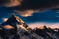 Pakistan Karakoram K2 trekking Mt Masherbrum Sunset Royalty Free Stock Photo